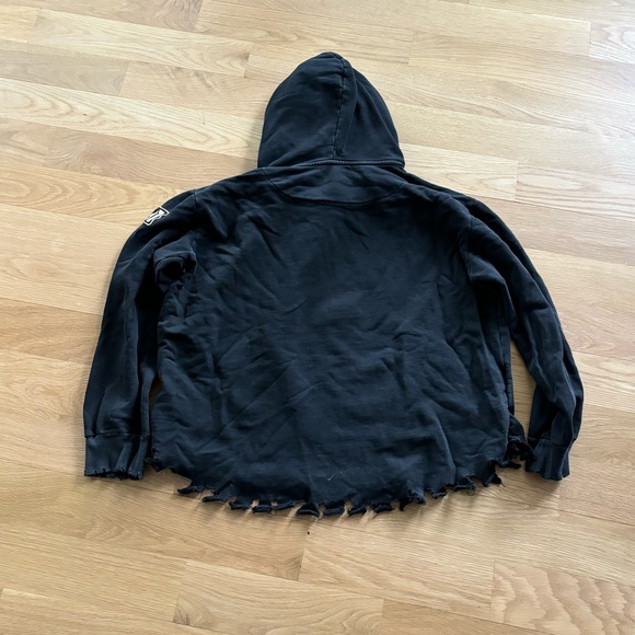 LF The Brand distressed black hoodie Size M - Picture 2 of 6